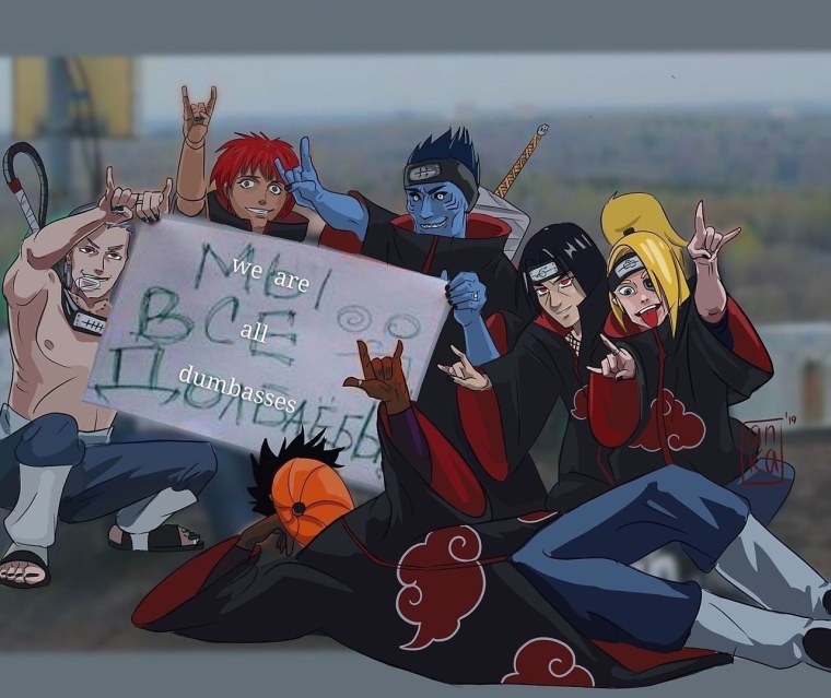 Раскраски аниме Наруто Акацуки