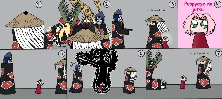 Раскраски аниме Наруто Акацуки