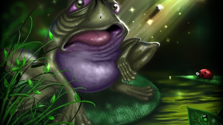 Милая лягушка арт