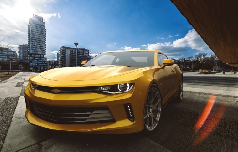 Chevrolet Camaro zl1 2010 жёлтая