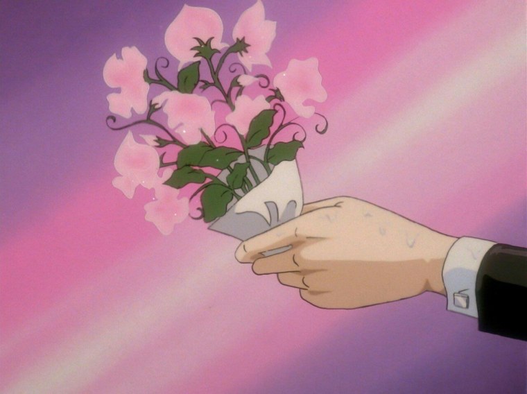 Аниме рука с цветком