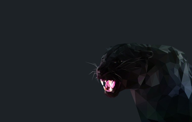 Пантера на черном фоне