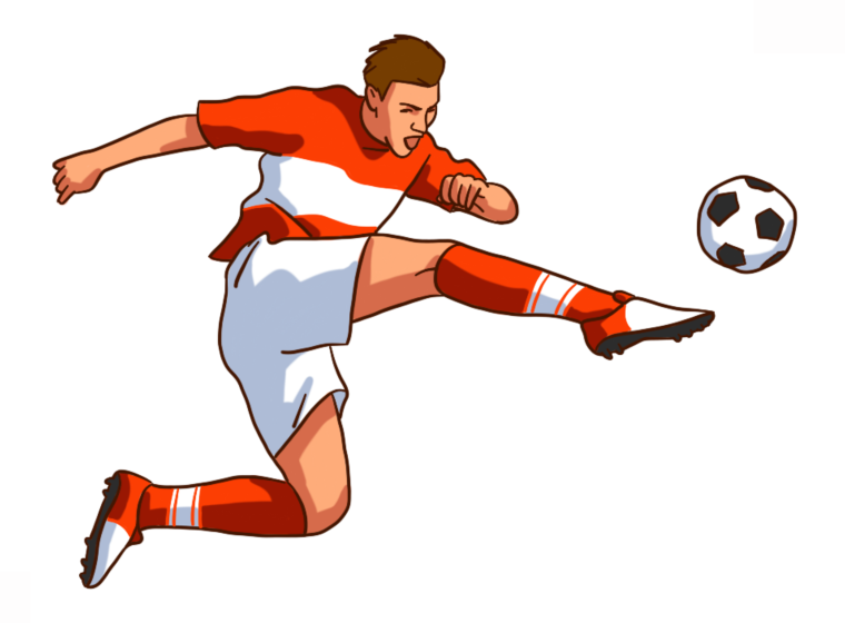 Футболист рисунок