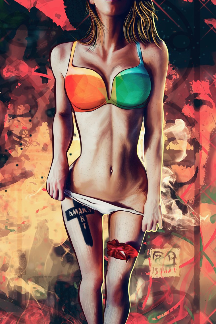 Заставка на телефон девушки арт