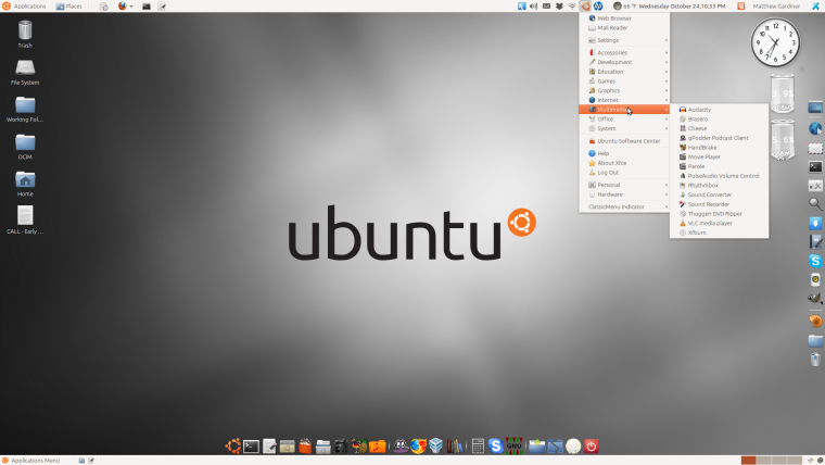 Ubuntu рабочий стол XFCE
