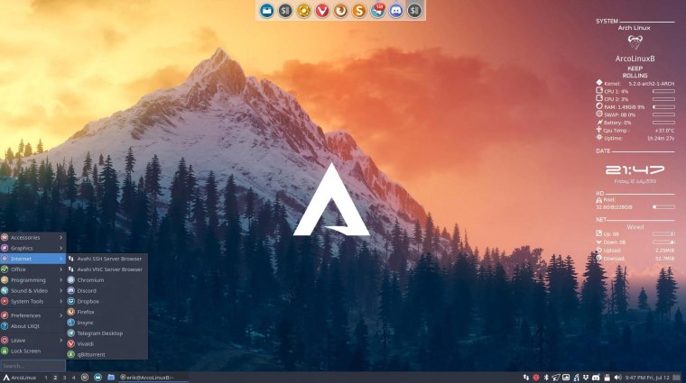 Красивый рабочий стол Linux