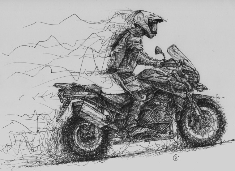 BMW r1200gs caricature