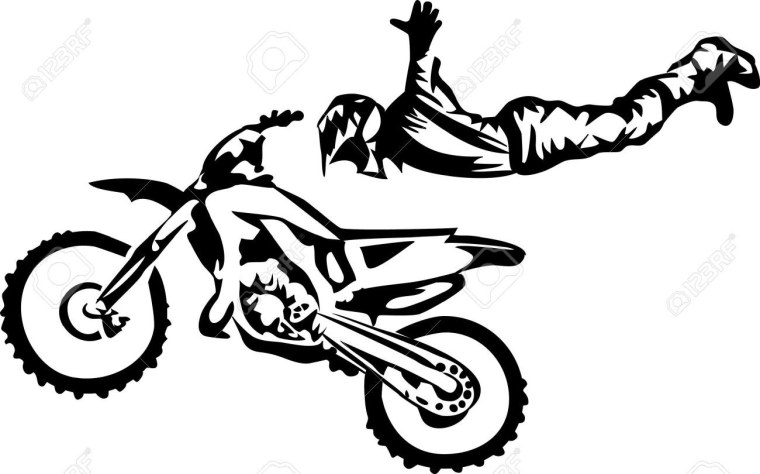 Кроссовый мотоцикл вектор