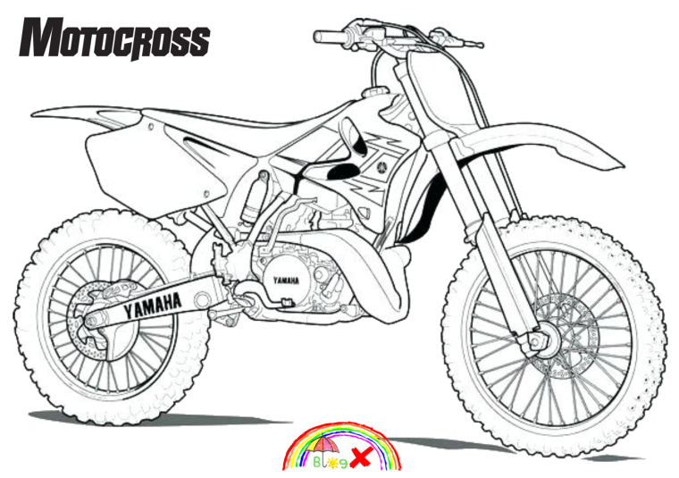 Кроссовый мотоцикл Yamaha чертежи