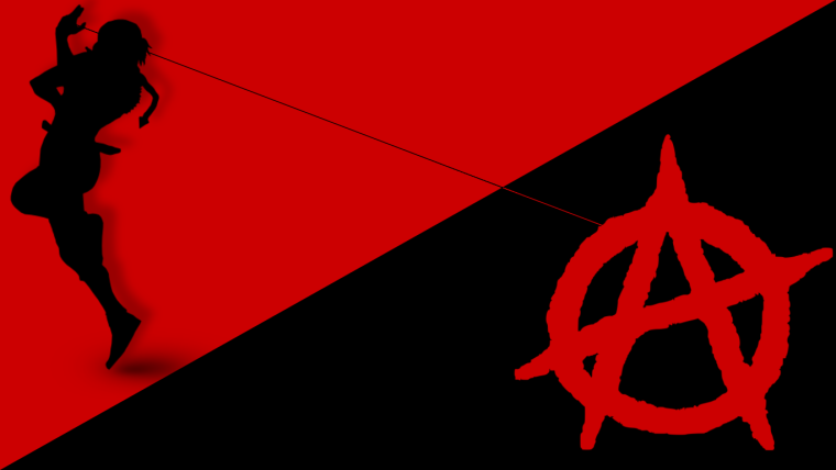 Знак анархии на фон