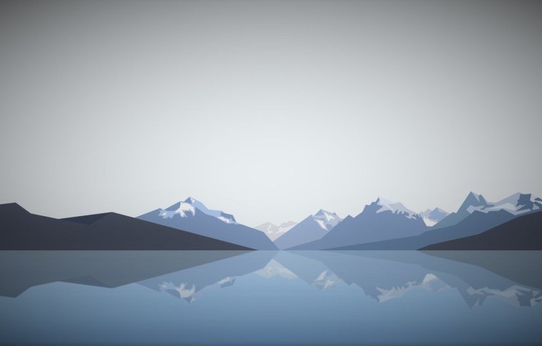 Флэт дезигн горы