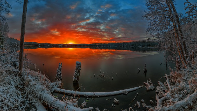 Виштынецкое озеро зимой