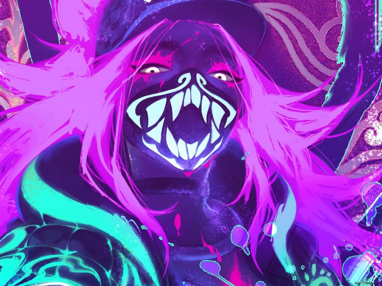 Akali KDA неон 18