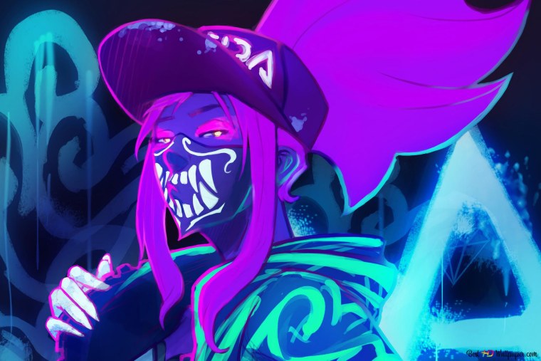 Акали ЛОЛ неон