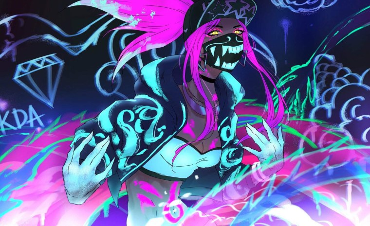 Неоновая анимешка