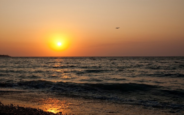 Закат на море