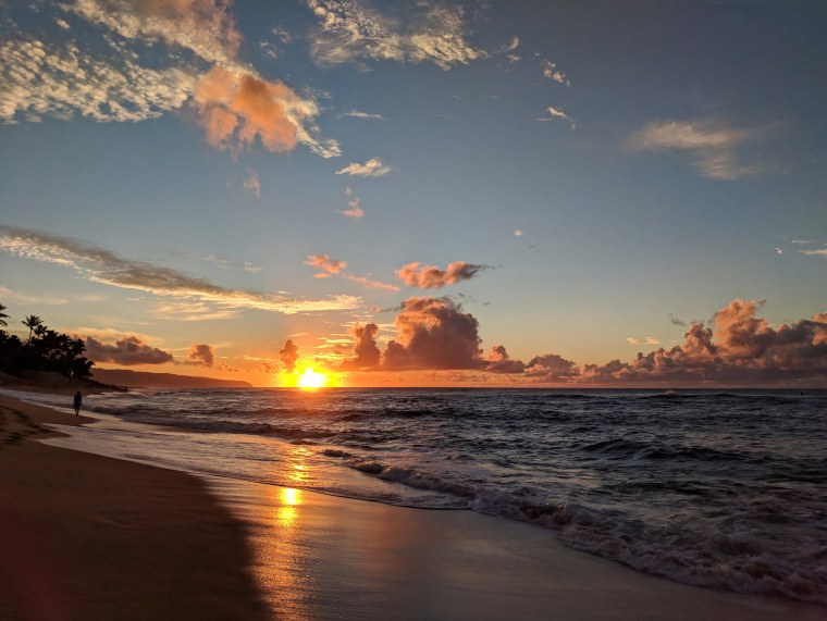 Вид на море закат