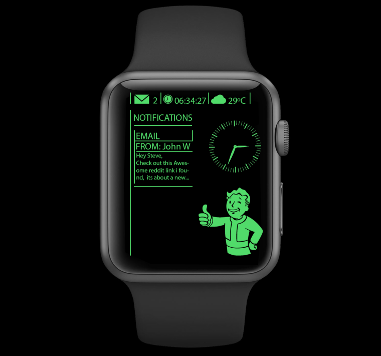 Циферблат Fallout для Apple watch