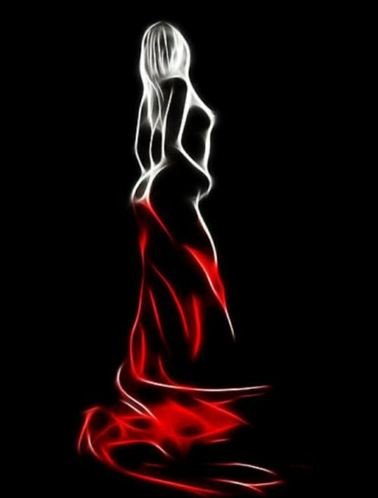 Эротичный женский силуэт