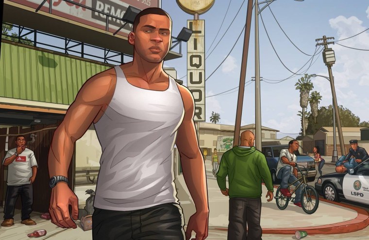 Нарисовать ГТА Сан андреас