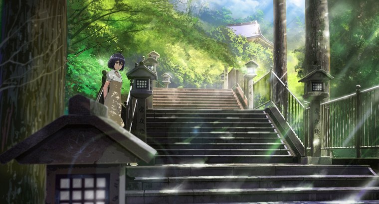 Лестница храма аниме