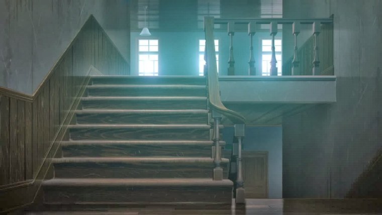 Лестница в школе аниме