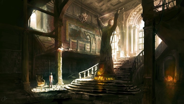 Заброшенный храм фэнтези