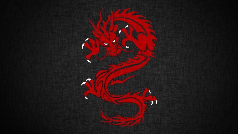 Обои на рабочий стол красный дракон