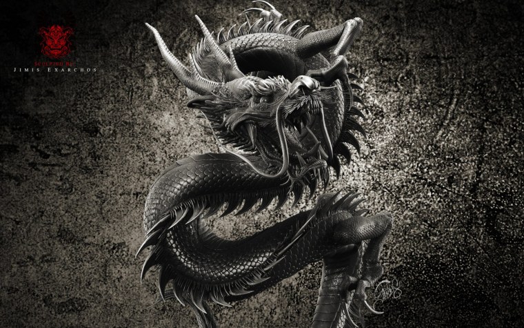 Японский дракон 4к