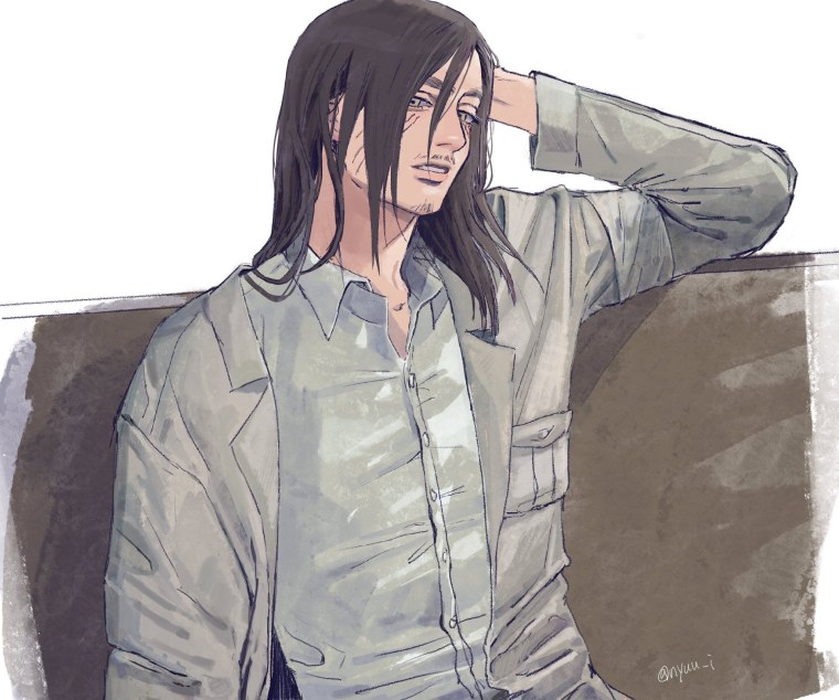 Эрен Йегер long hair