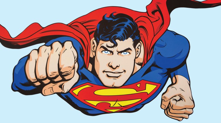 Надпись в стиле Супермен