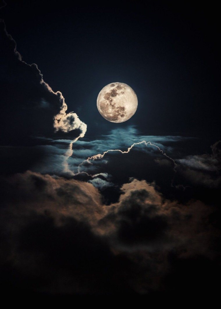 Ночное небо с луной