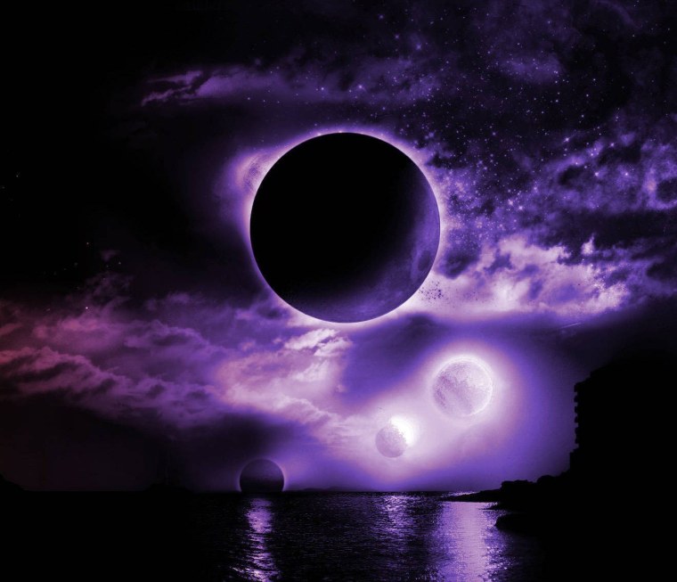 Лес зимой ночью