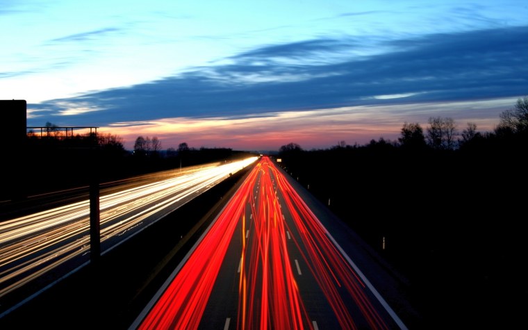 Дорога вечер огни