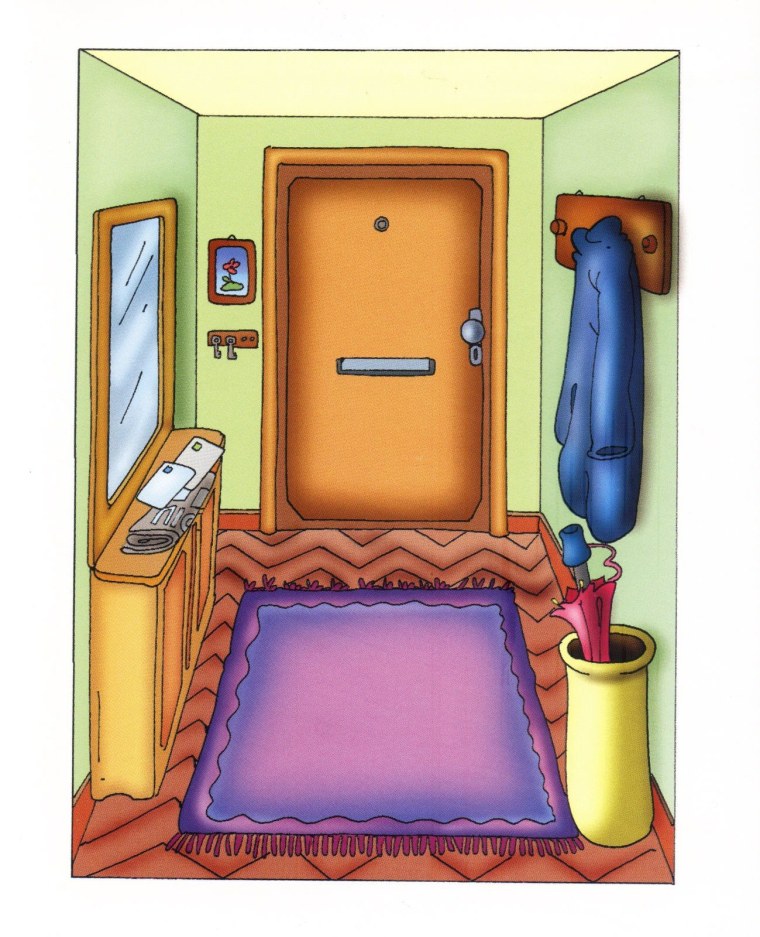 Дом в разрезе с комнатами