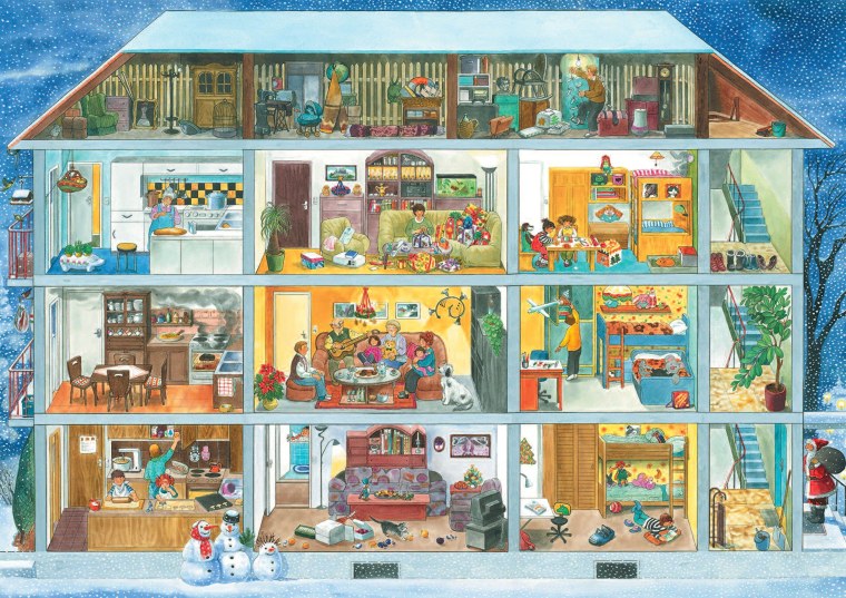 Дом в разрезе с комнатами