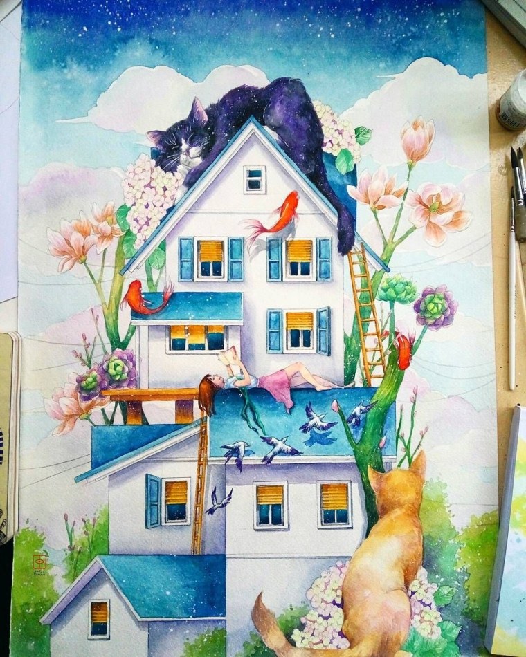 Сурова Зина "лето в деревне"