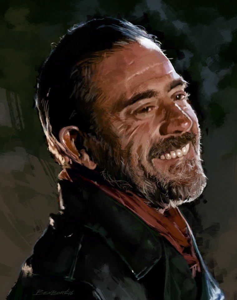 Ниган улыбается