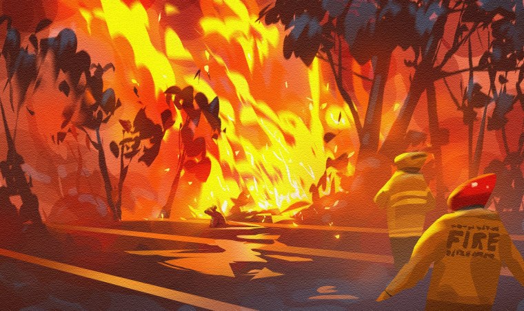 Пожар в Австралии арт