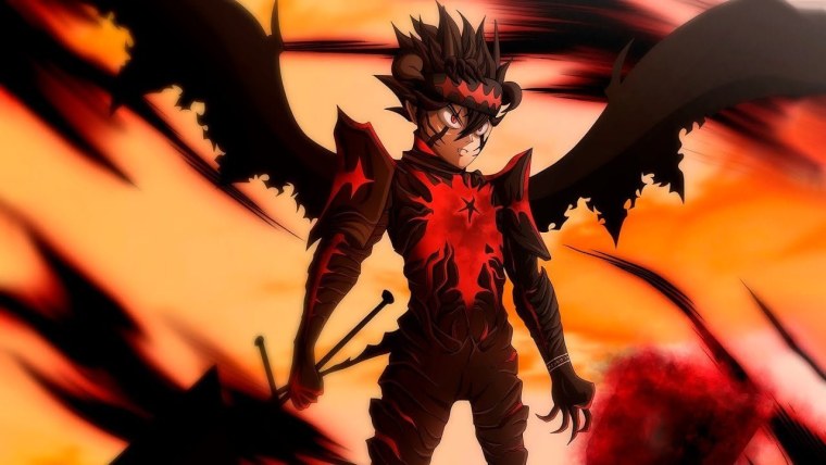 Аниме чёрный Клевер Аста демон