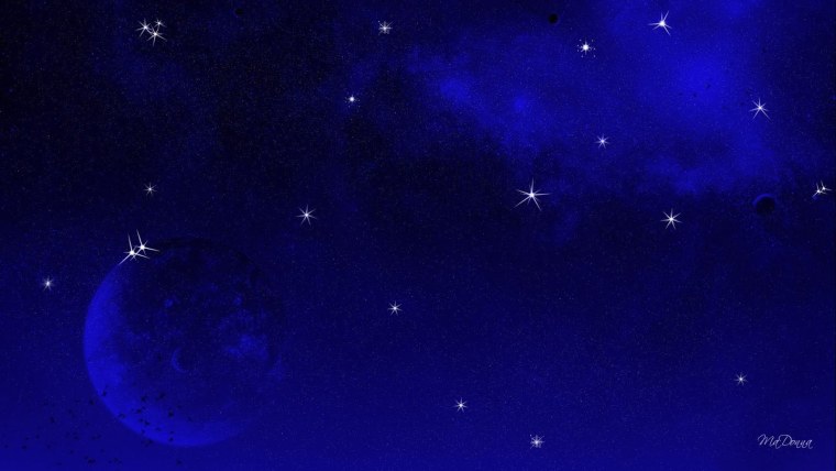 Голубое небо со звездами