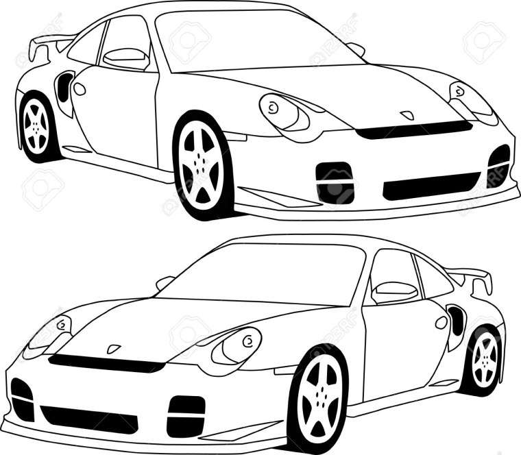 Порше 911 вектор