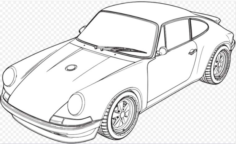 Раскраска Porsche 2022