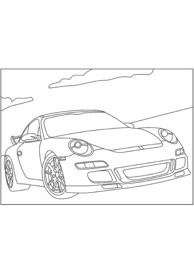 Раскраска Порше 911 турбо s