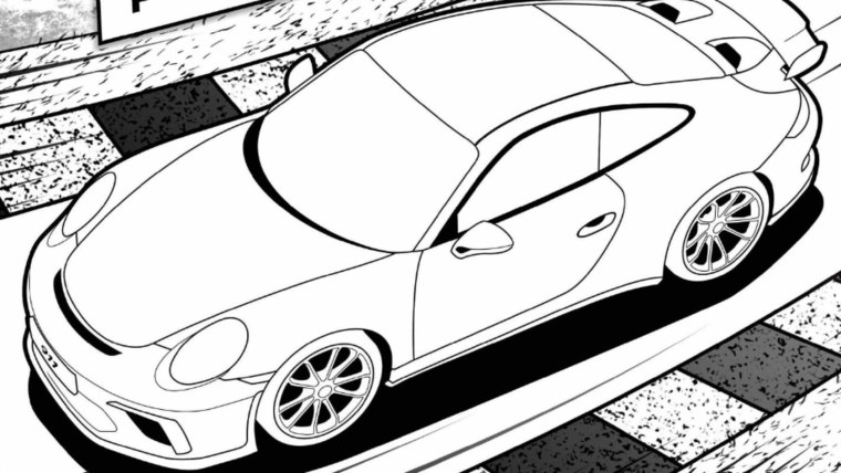 Colouring Porsche 911 gt3