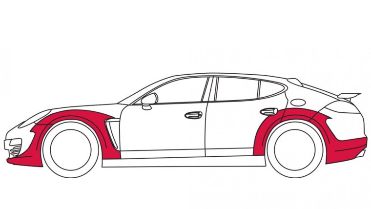 Раскраски для девочек машинки Порше Панамера