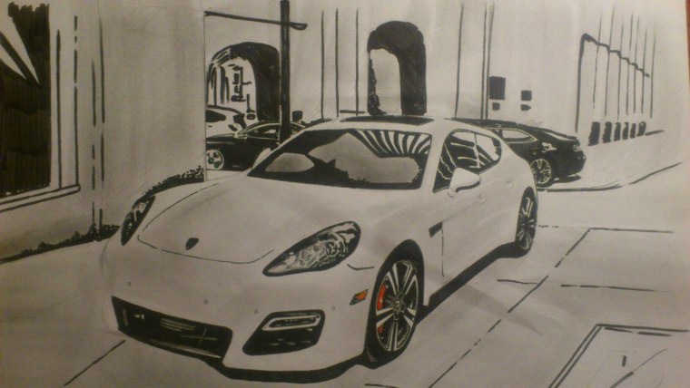 Порше 918 Спайдер раскраска