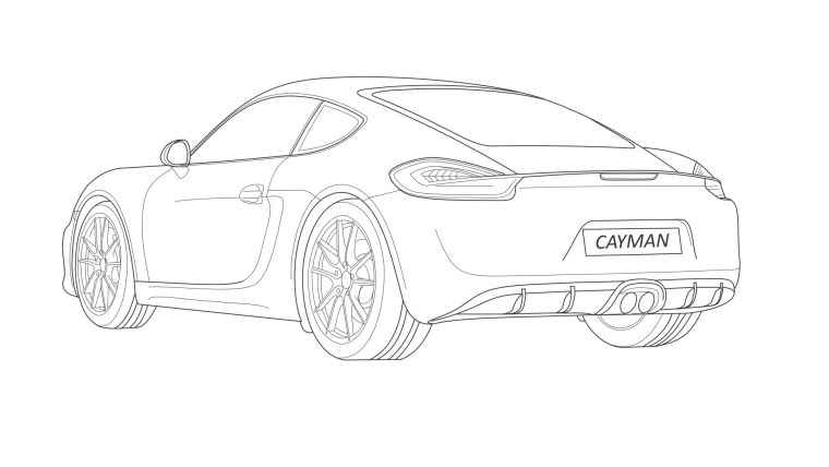 Porsche Cayman s 2019 чертежи