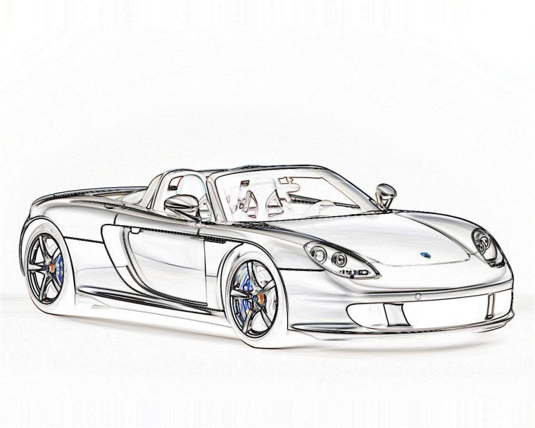 Чертеж автомобиля Порше 911