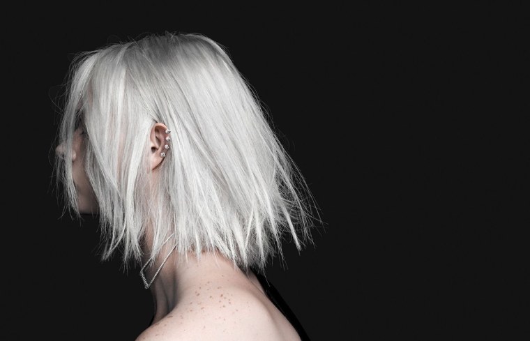 Белые короткие волосы Эстетика